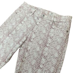 AG Adriano Goldschmied Jeans Women Size 28R Pink Snake The Farrah Skinny Ankle